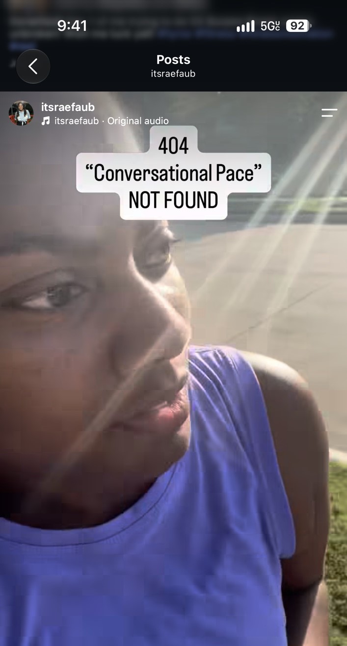 Conversational pace funny fitness Reel